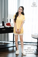 Bộ Gk lụa pizama cộc đùi GK103