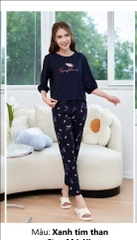 Bộ sun fly cotton thu đông tay lỡ  ST9076
