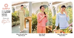 Bộ Sunfly pijama kate kẻ caro - ST9326