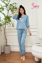 bộ sunfly cotton áo tay lỡ quần dài ST8899