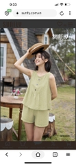 Bộ sun fly LINEN,áo sát nách ,quần đùi- Sfb 3006