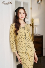 Bộ Karoll pizama thô hoa NH23.703