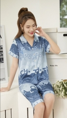 Bộ Sunfly pijamas lụa latin áo cộc q.ngố ST9145