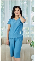 Bộ linen sunfly quần ngố áo cộc SP2102