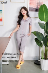 Bộ lụa sweet quần ngố áo cộc S23-601.