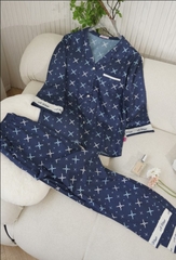 Bộ Sunfly Pyjamas lụa QD, tay lỡ ST9073