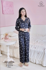 Bộ GK lụa dài họa tiết Love - GK25200
