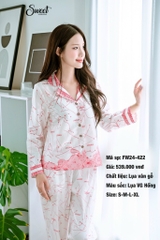 Bộ Sweet Lụa  vân gỗ  F24-422