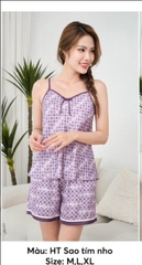 Bộ lụa Sunfly ,2 dây  quần soóc. ST9164