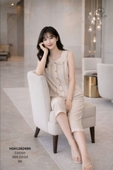 Bộ thô áo sát nách cổ sen ,Q lỡ -gk26249