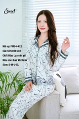 Bộ Sweet Lụa  vân gỗ  F24-422