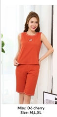 Bộ Sunfly tt cotton áo sát nách q,ngố SS5761