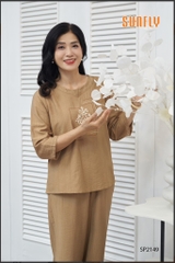 Bộ Sunfly Linen QD, tay lỡ SP2149