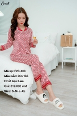 Bộ Sweet lụa DIOR, QD áo tay dài F23-408