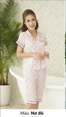 Bộ sunfly lụa áo cộc quần ngố ST9057