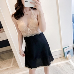 váy ngủ Lụa dây ren