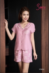 Bộ sun fly, LINNE , Tay cộc, quần ĐÙI -ST9032