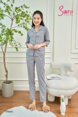 Bộ pijamas kate áo tay lỡ quần dài ST8893