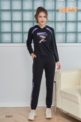 Bộ Sunfly cotton thể thao QD có mũ SS5671