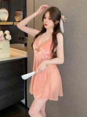 Váy nhung 2 dây 3321