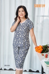 Bộ  Sun fly ,lanh quần ngố SP2103