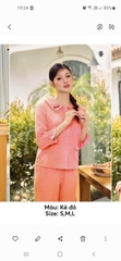 Bộ Sunfly pijama kate kẻ caro - ST9326