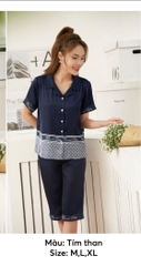 Bộ sun fly Lụa ,QL áo tay cộc -ST9158