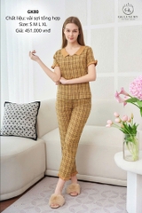 Bộ thô kẻ , QD áo tay cộc -GK 80