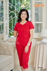 Bộ sunfly cotton quần ngố áo cộc SP2095