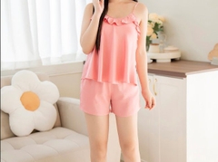 Bộ GK lụa trơn -2 dây Q đùi -GK36