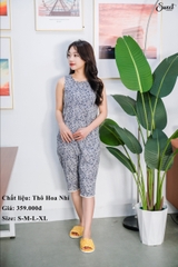 Bộ thô đũi sweet quần ngố áo sát nách S23-701