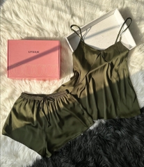 Bộ LYTRENDY lụa áo 2 dây quần dùi BN333