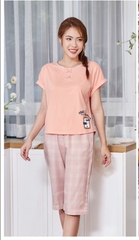 Bộ cotton kate sunfly áo cộc quần ngố ST8962