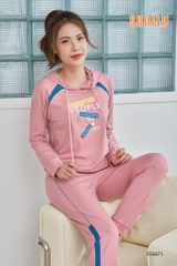 Bộ Sunfly cotton thể thao QD có mũ SS5671