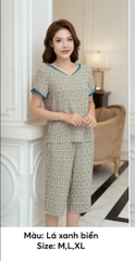 Bộ Sunfly lanh lụa áo cộc q.ngố SP2187