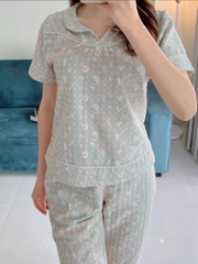 Bộ sweet thô áo cộc quần lỡ S23-612