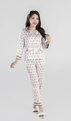 Bộ Sunfly pijamas lụa ht tay lỡ q.dài ST9222
