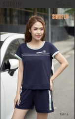 Bộ sun fly  COTTON , cộc tay,quần đùi- SS5716