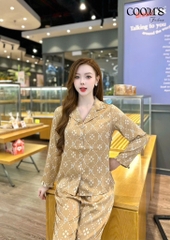 Bộ Gk lụa ô vuong ,QD, tay dài C08