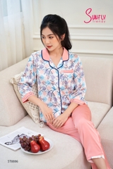 Bộ Sunfly pijamas áo tay lỡ quần dài ST8886