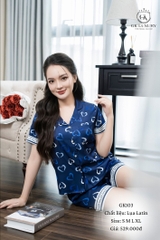 Bộ Gk lụa pizama cộc đùi GK103
