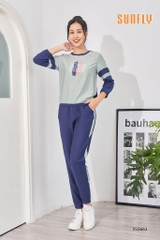 Bộ Sunfly  Thể thao- thô linen- QD áo tay dài SS5663