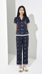 Bộ Sunfly pijama lụa satin tay cộc q.dài ST9201