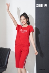Bộ sunfly cotton quần ngố áo cộc SS5710