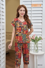 Bộ  Lanh Sunfly  quần ngố SP2121