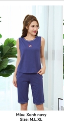 Bộ Sunfly tt cotton áo sát nách q,ngố SS5761