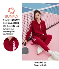 Bộ Sunf ly -gió co giãn  kéo khoá , có mũ - SS 5789