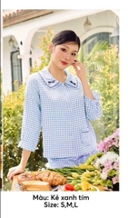 Bộ Sunfly pijama kate kẻ caro - ST9326