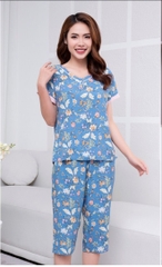 Bộ Sunfly lanh áo cộc quần ngố SP2109