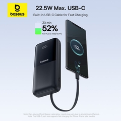 Pin Sạc Dự Phòng Baseus Lipow Dual Cable 20000mAh 22.5W Sạc Nhanh, Tích Hợp Cáp Type-C & Lightning